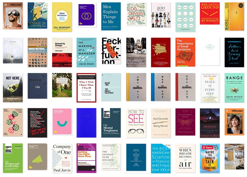All the book covers of the reads from this list of 50 reads